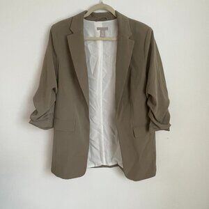H&M Relaxed Ruched Sleeve Blazer (M)